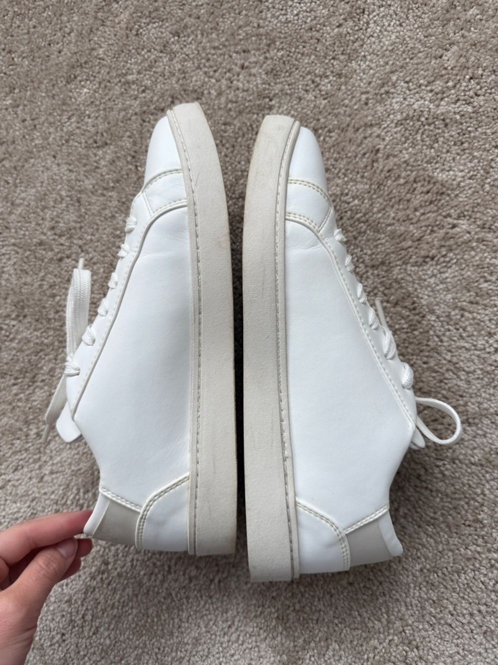Thousand Fell Lace Up White Cream Casual Sneaker - Picture 4 of 10